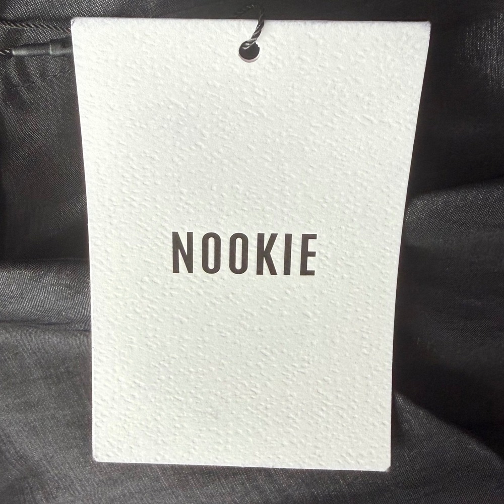 Nookie Reese Bow Mini Dress Black Strapless Boned Bodice NWT Wedding Guest Event - Picture 8 of 11